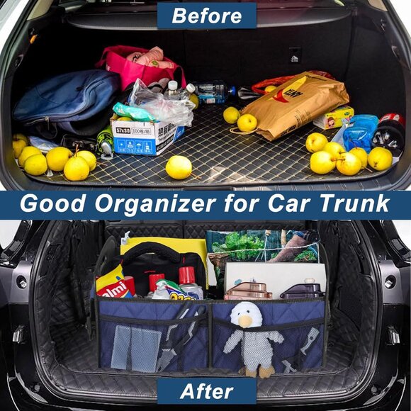 ⚡Men Dark Blue Car Organizer and Storage with 6 Pocket Car Accessoriesizer Trunk - Picture 7 of 7